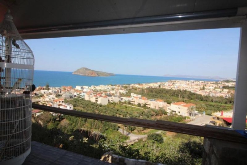 Platanias Panorama-Meerblick-Villa in Platanias Haus kaufen